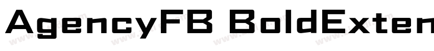 AgencyFB BoldExtende字体转换